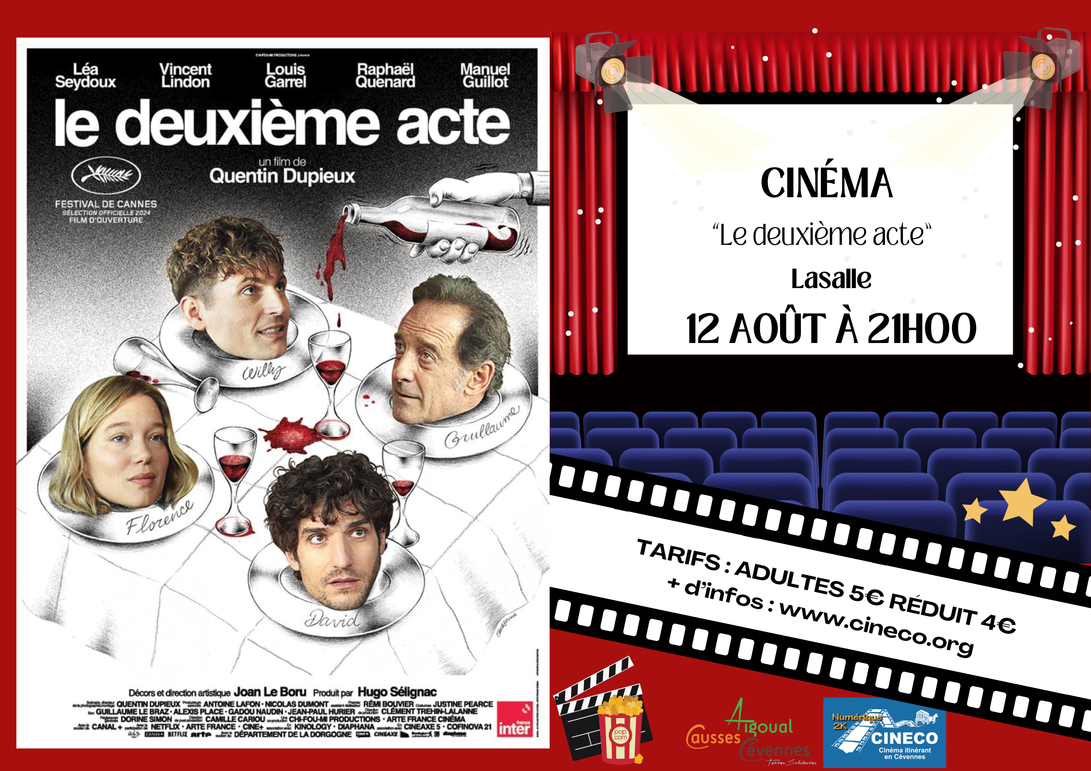 ÉVÉNEMENT Cinéma 12/08 – Lasalle