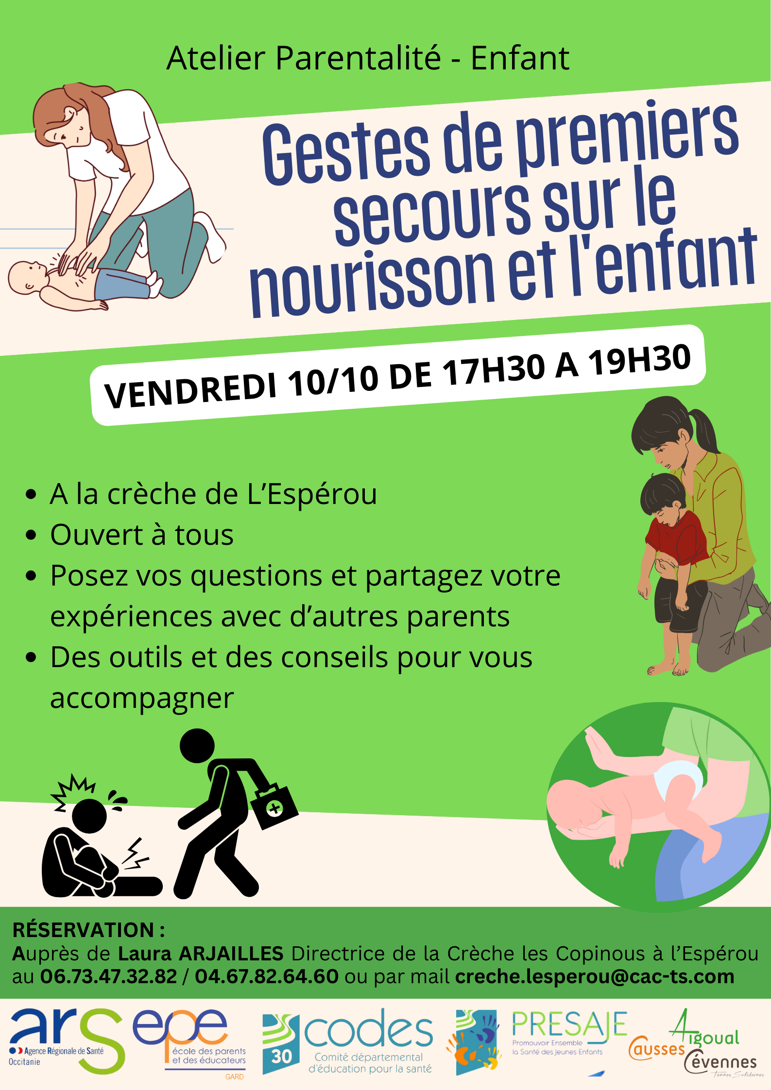 📢 ATELIER PARENTALITE ENFANT – 10 OCTOBRE – CRECHE ESPEROU