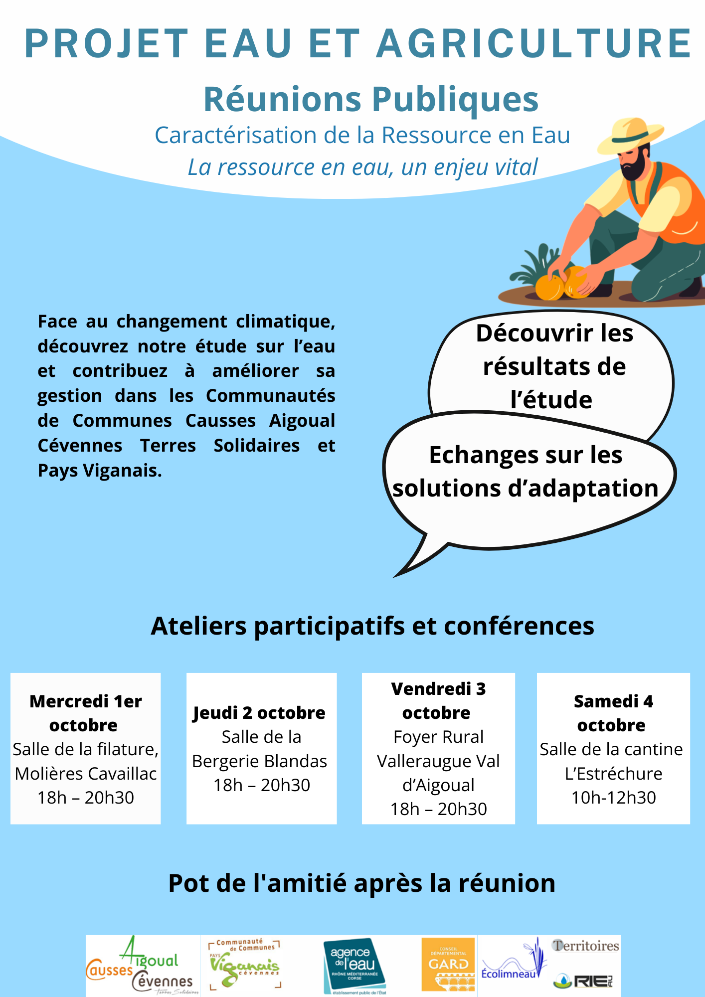 💧[ Projet Eau & Agriculture – Réunions publiques ]💧