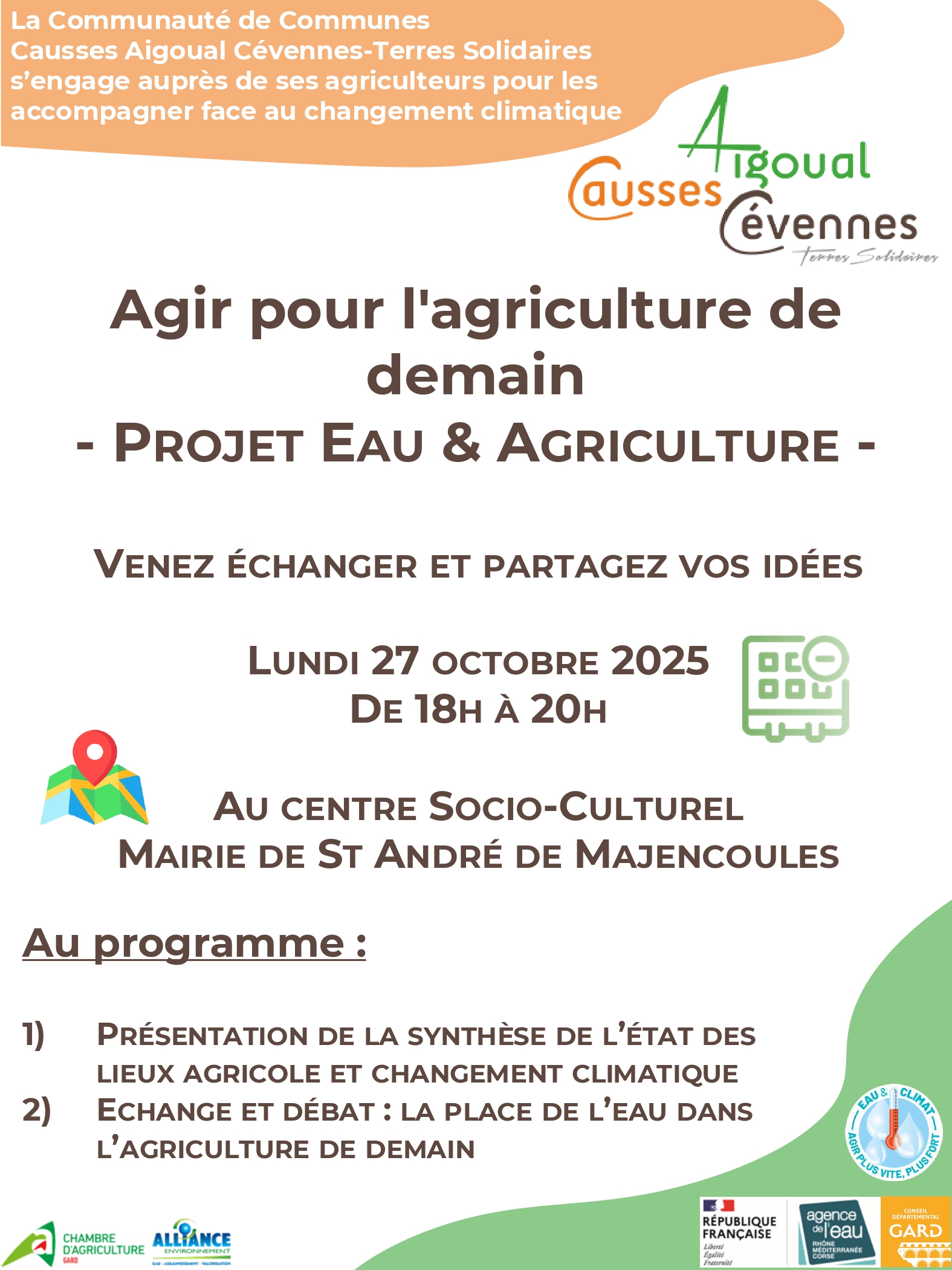 💧[ Projet Eau & Agriculture – Réunions publiques ]💧